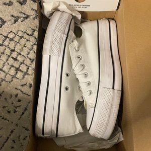 White platform converse